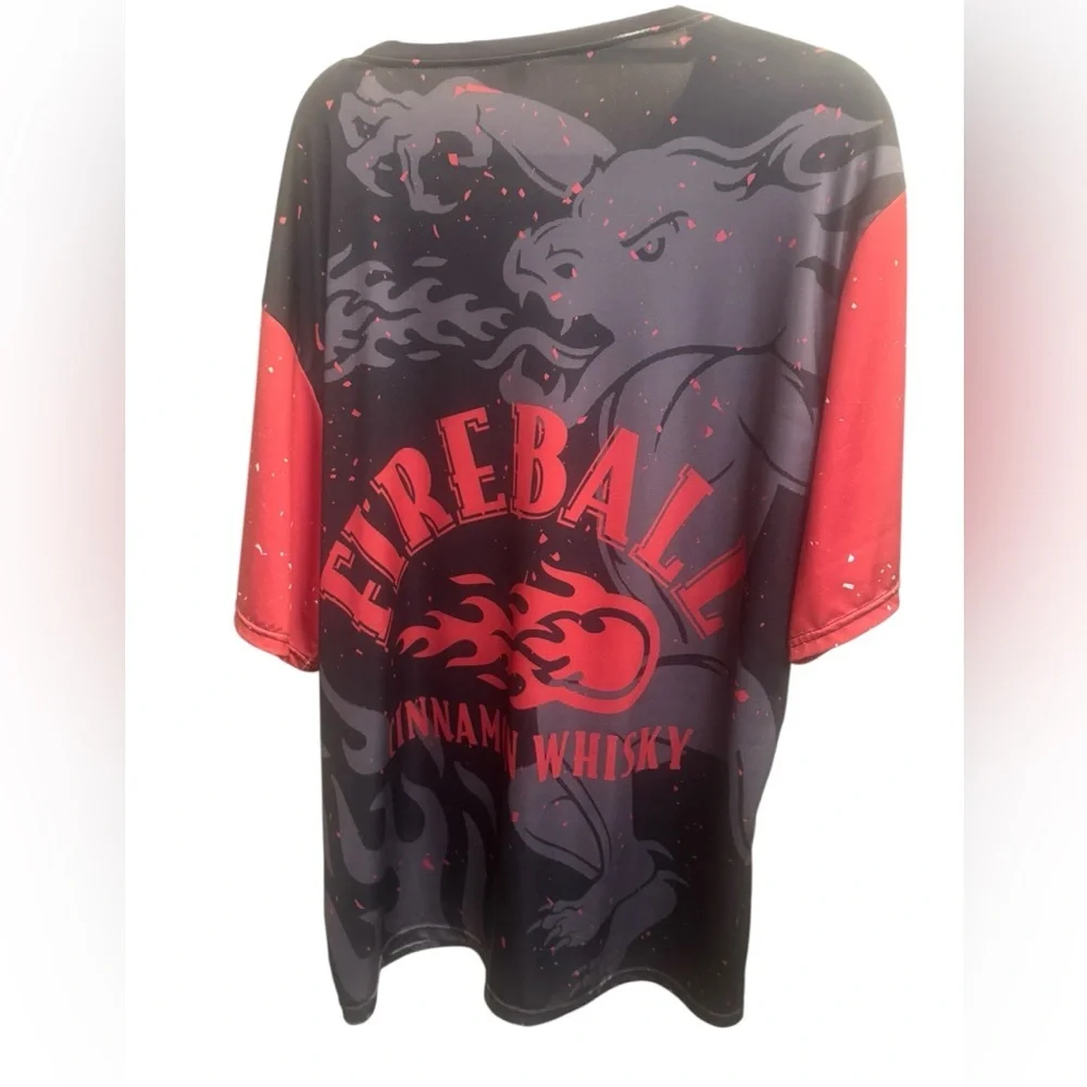 RARE FIREBALL Jersey Black Red Size XXL New Never Worn Streetwear Athletics NWOT - Picture 4 of 15